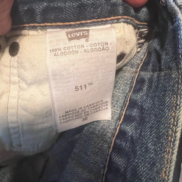 VINTAGE DENIM 511 LEVI CUT OFF SHORTS TAG ORIGINAL W 30 ladies size 6 - Picture 4 of 4